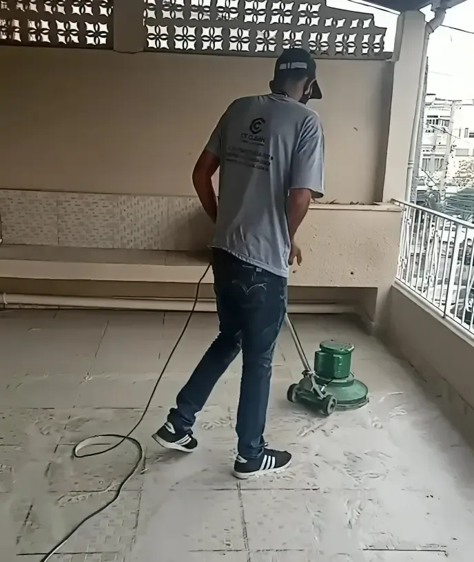 Limpeza profissional de piso